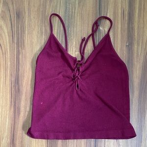 ✨3 FOR $30 SALE Maroon tank top with cross